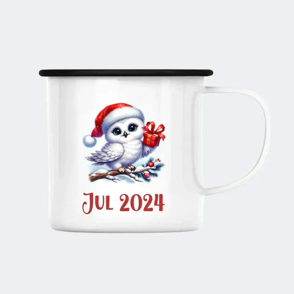 Sødt juledyr Customizer 123Unik Enamelkop 300ml