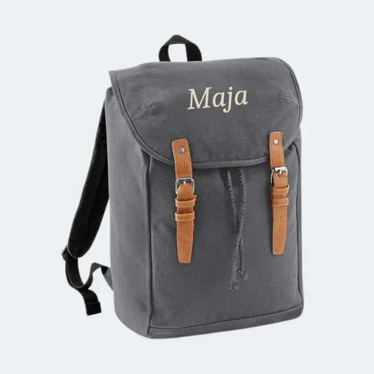 Grå vintage rygsæk, grå