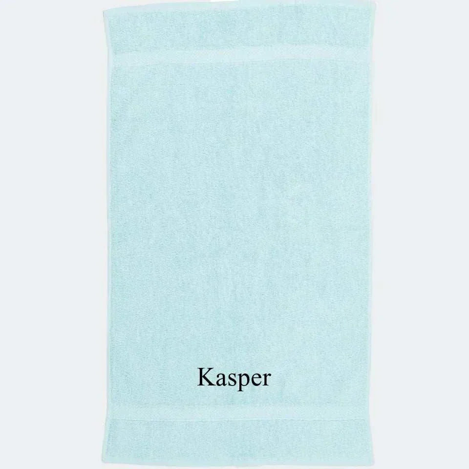 Mint håndklæde, Brodering i bunden 50x90