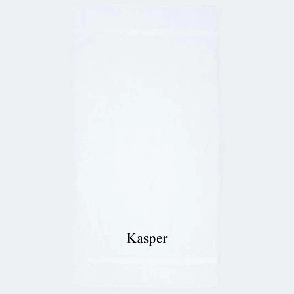 Hvidt håndklæde, Brodering i bunden 50x90