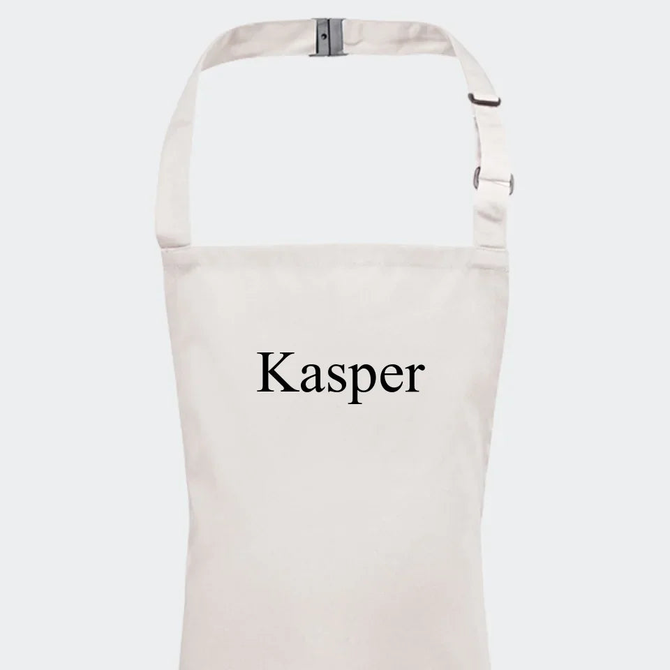 Hvidt forklæde Customizer 123Unik 1 linje 3-6år