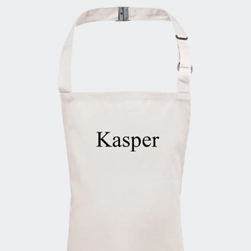 Hvidt forklæde Customizer 123Unik 1 linje 3-6år