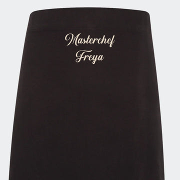 Sort hofte forklæde - voksen Customizer 123Unik 2 linjer