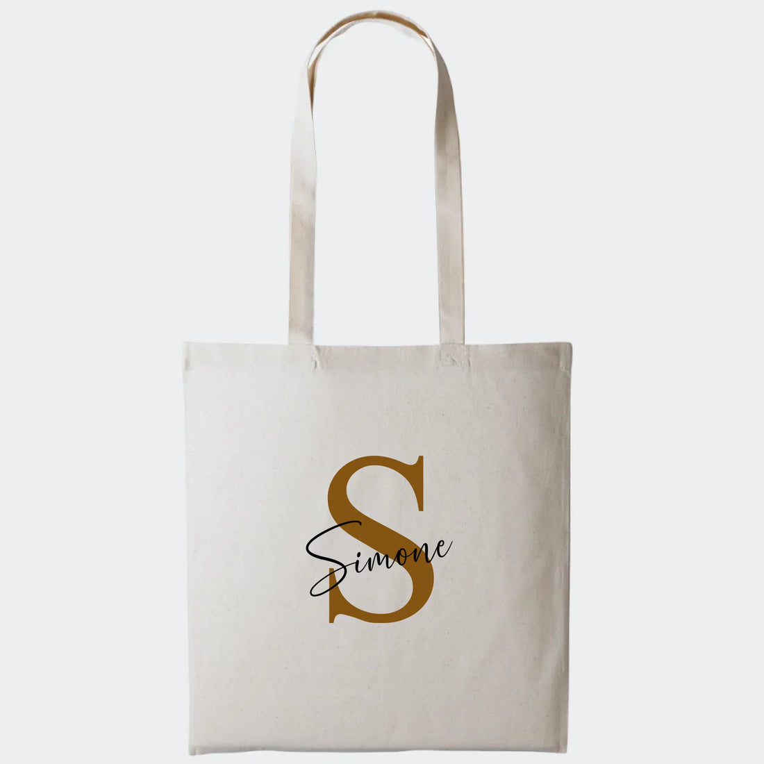 Bomulds net - Forbogstav og navn Customizer 123Unik Vælg fra vores farvepalette Natur m