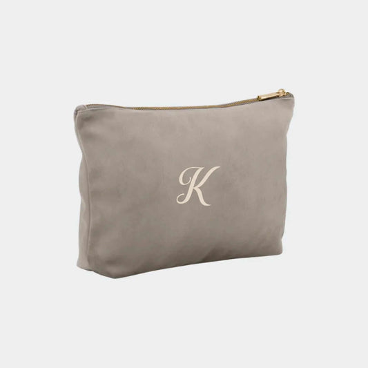 Lille velour accessory taske – Moonstone
