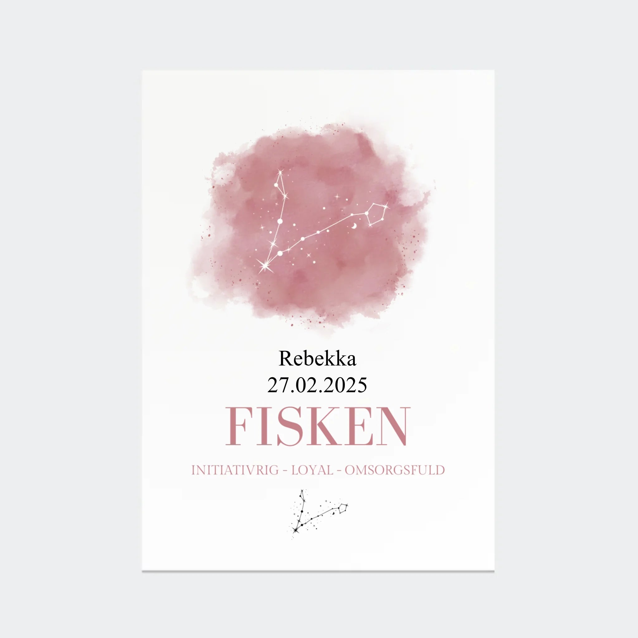 Stjernetegnsplakat – Fisken, A2 uden ramme