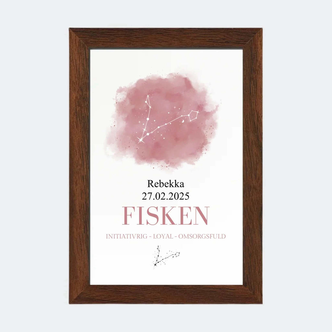 Stjernetegnsplakat - Fisken Customizer TeeInBlue 10x15 Uden ramme 10x15