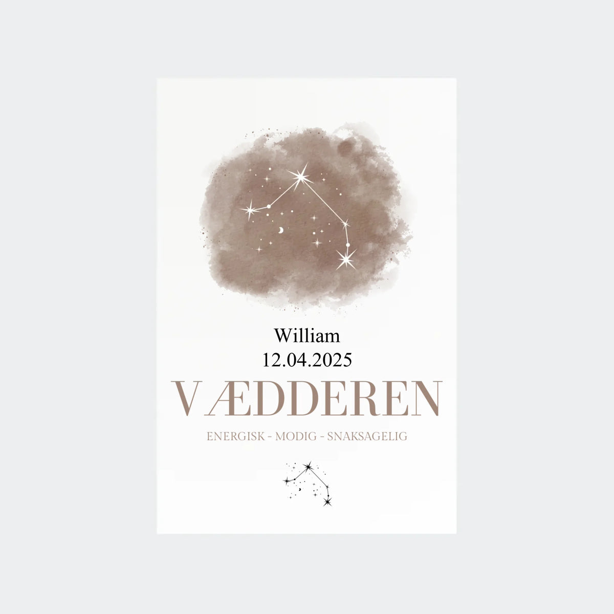 Stjernetegnsplakat – Vædderen, 10 × 15 uden ramme
