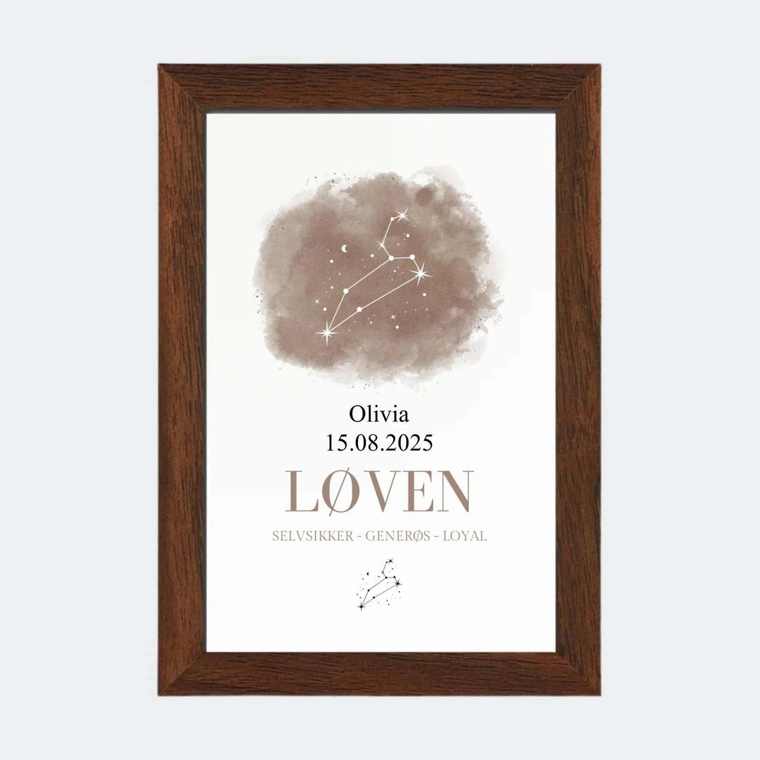 Stjernetegnsplakat - Løven Customizer TeeInBlue 10x15 Uden ramme 10x15