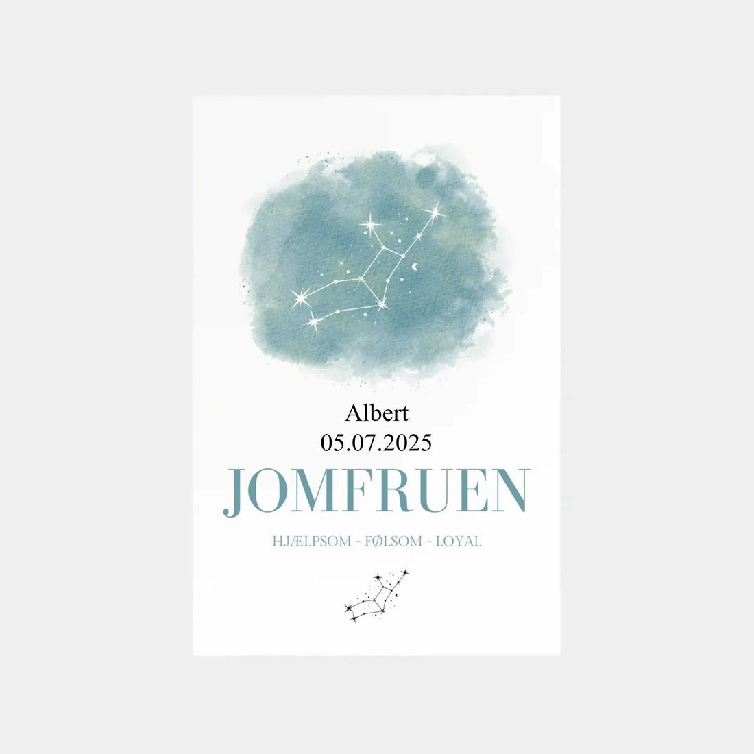 Stjernetegnsplakat - Jomfruen Customizer TeeInBlue 10x15 Uden ramme 10x15