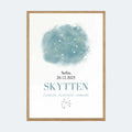 Stjernetegnsplakat - Skytten Customizer TeeInBlue A3 Massiv eg A3