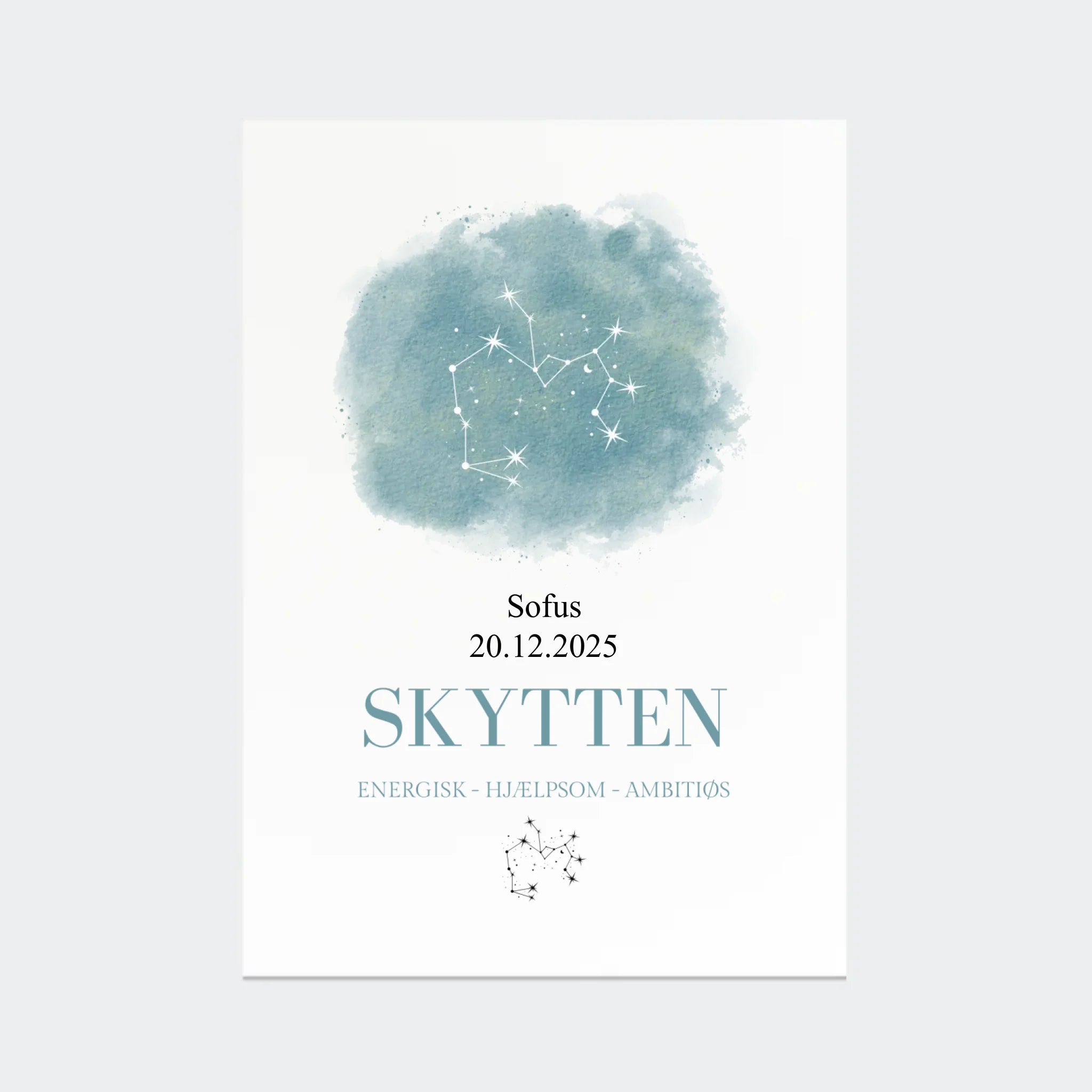 Stjernetegnsplakat – Skytten, A2 uden ramme