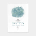 Stjernetegnsplakat - Skytten Customizer TeeInBlue A2 Hvid A2