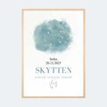 Stjernetegnsplakat - Skytten Customizer TeeInBlue A2 Natur eg A2