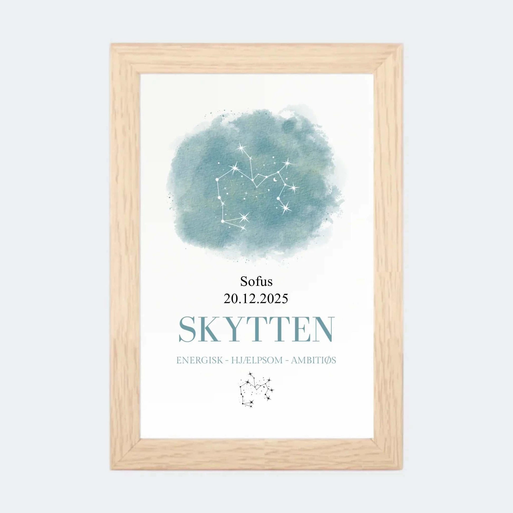 Stjernetegnsplakat - Skytten Customizer TeeInBlue 10x15 Natur 10x15
