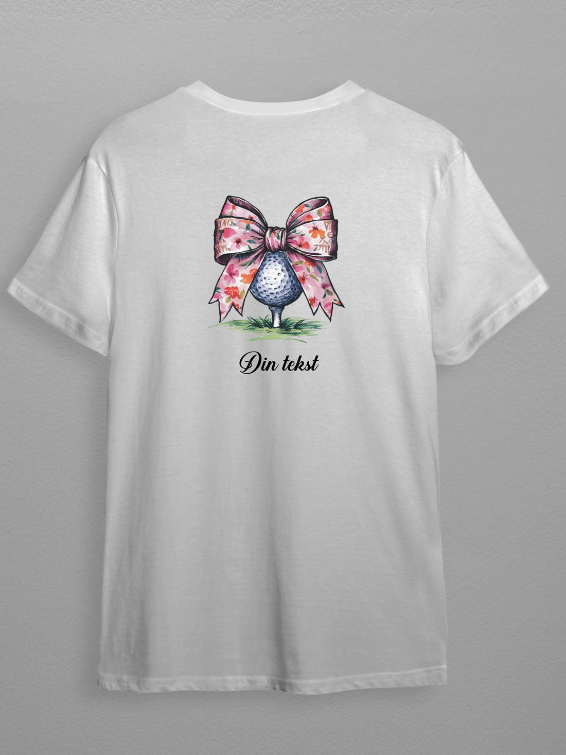 T-shirt - Golfbold sløjfe Customizer 123Unik T-shirt - Print på front White Small