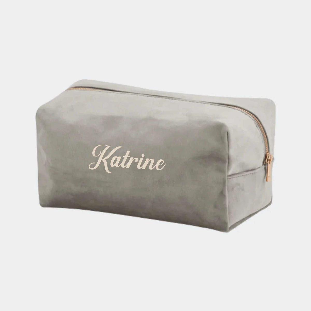 Stor velour makeuptaske – Moonstone
