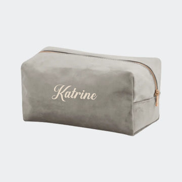 Stor velour makeuptaske - Moonstone Customizer 123Unik Stor velour makeuptaske - Moonstone