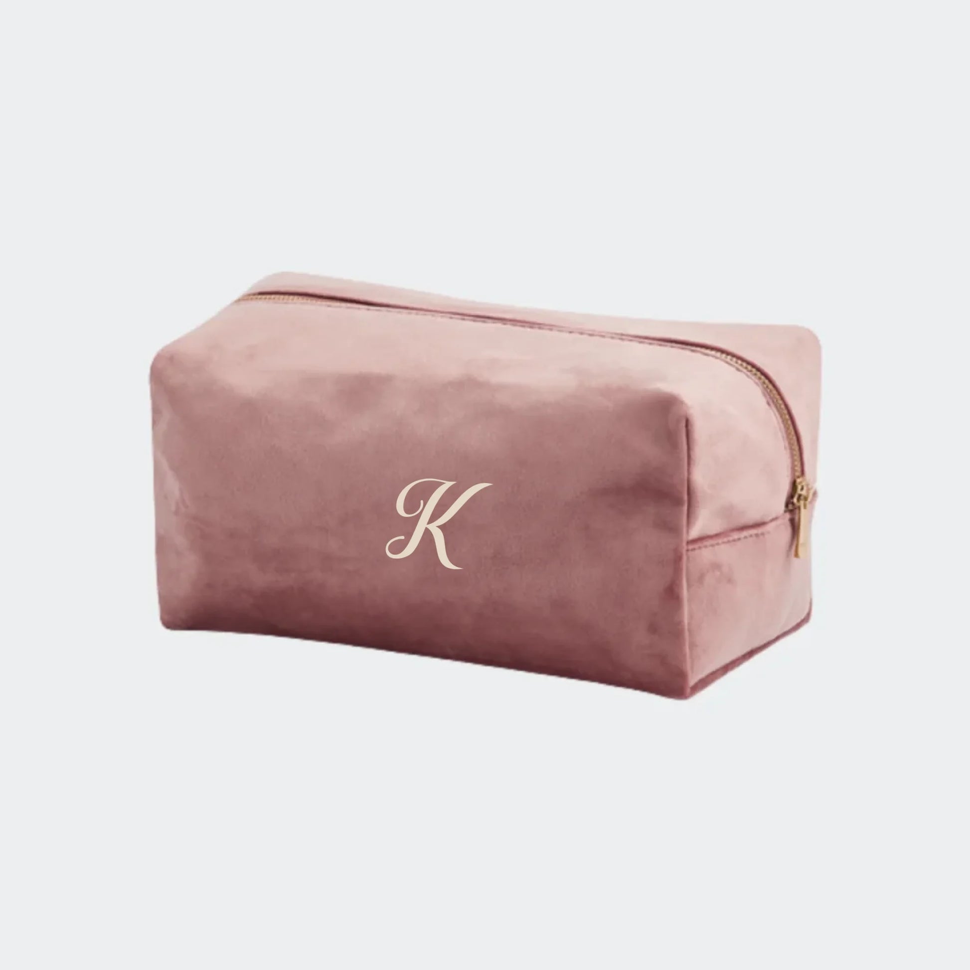 Lille velour makeuptaske - Rose Customizer 123Unik Lille velour makeuptaske - Rose