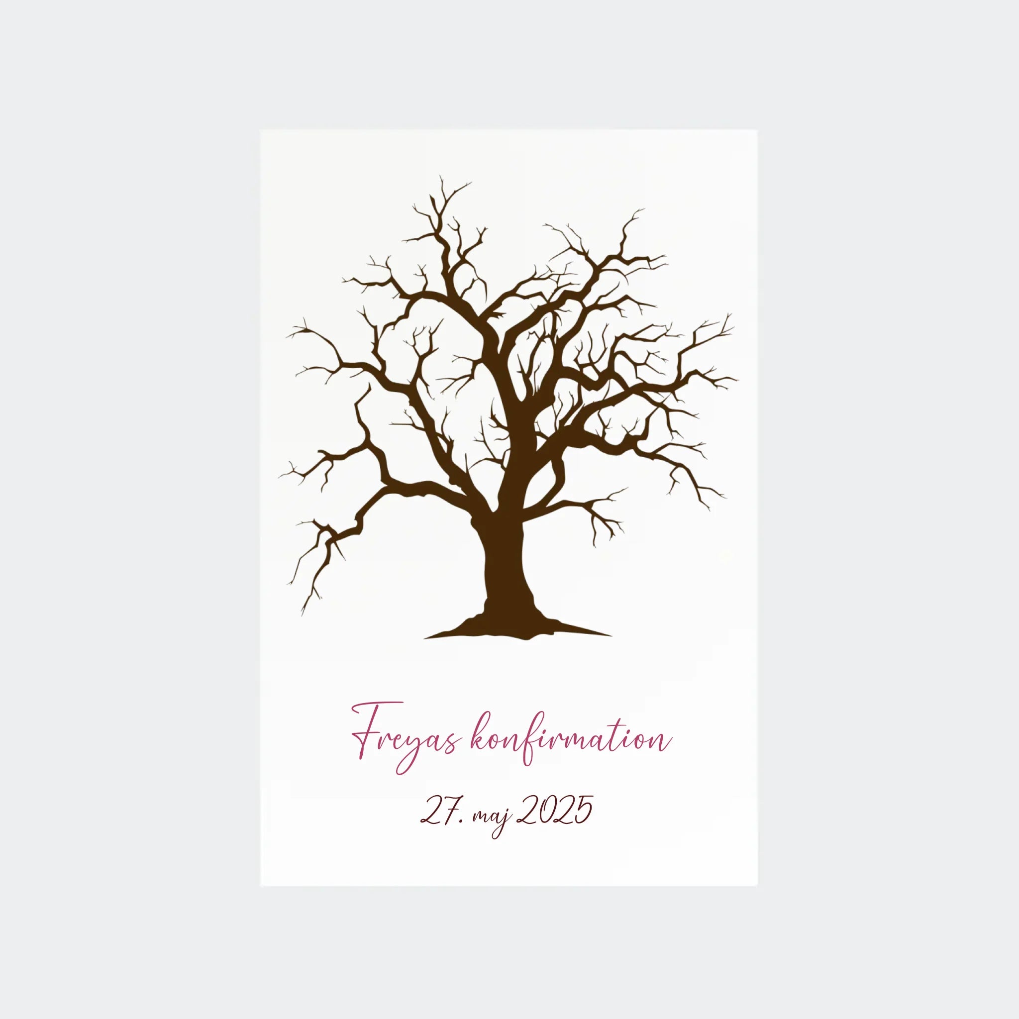 Fingeraftryksplakat – Med træ, 10 × 15 uden ramme