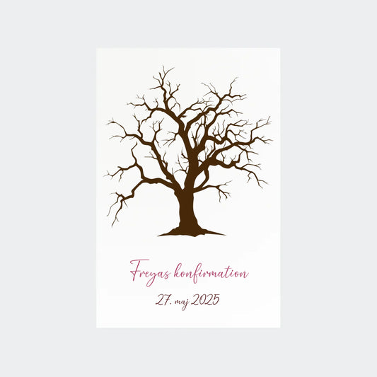 Fingeraftryksplakat – Med træ, 10 × 15 uden ramme