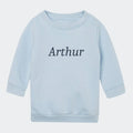 Sweatshirt til børn - Med broderet navn Customizer TeeInBlue Sweatshirt til børn - flere farver Lyseblå 12-18M
