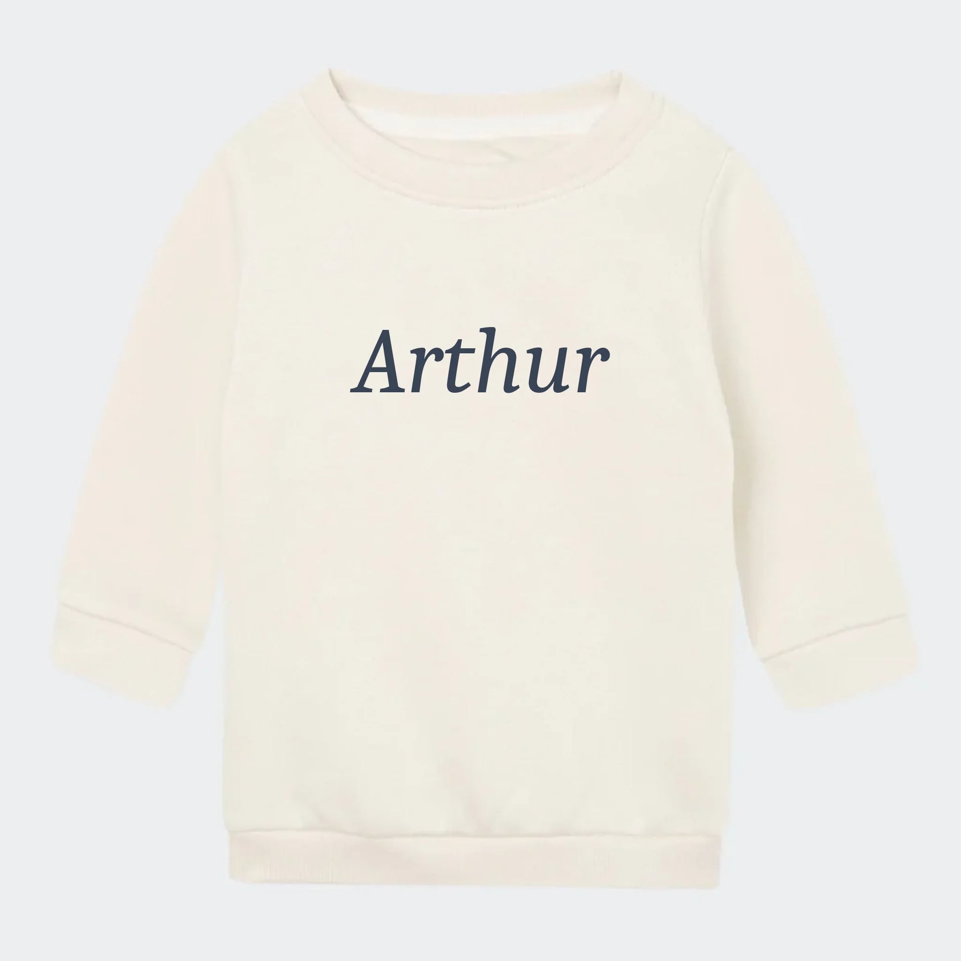 Sweatshirt til børn - Med broderet navn Customizer TeeInBlue Sweatshirt til børn - flere farver Natural 6-12M