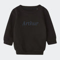 Sweatshirt til børn - Med broderet navn Customizer TeeInBlue Sweatshirt til børn - flere farver Sort 6-12M