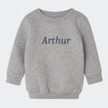 Sweatshirt til børn - Med broderet navn Customizer TeeInBlue Sweatshirt til børn - flere farver Grå 6-12M