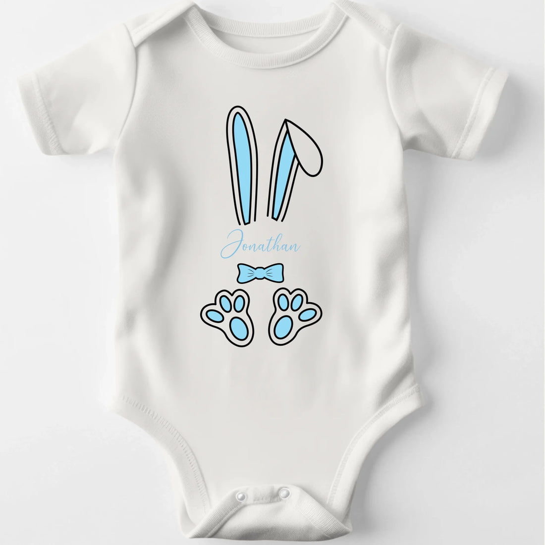 Body - Lyseblå påskeharer Customizer TeeInBlue Body Natural 0-3M