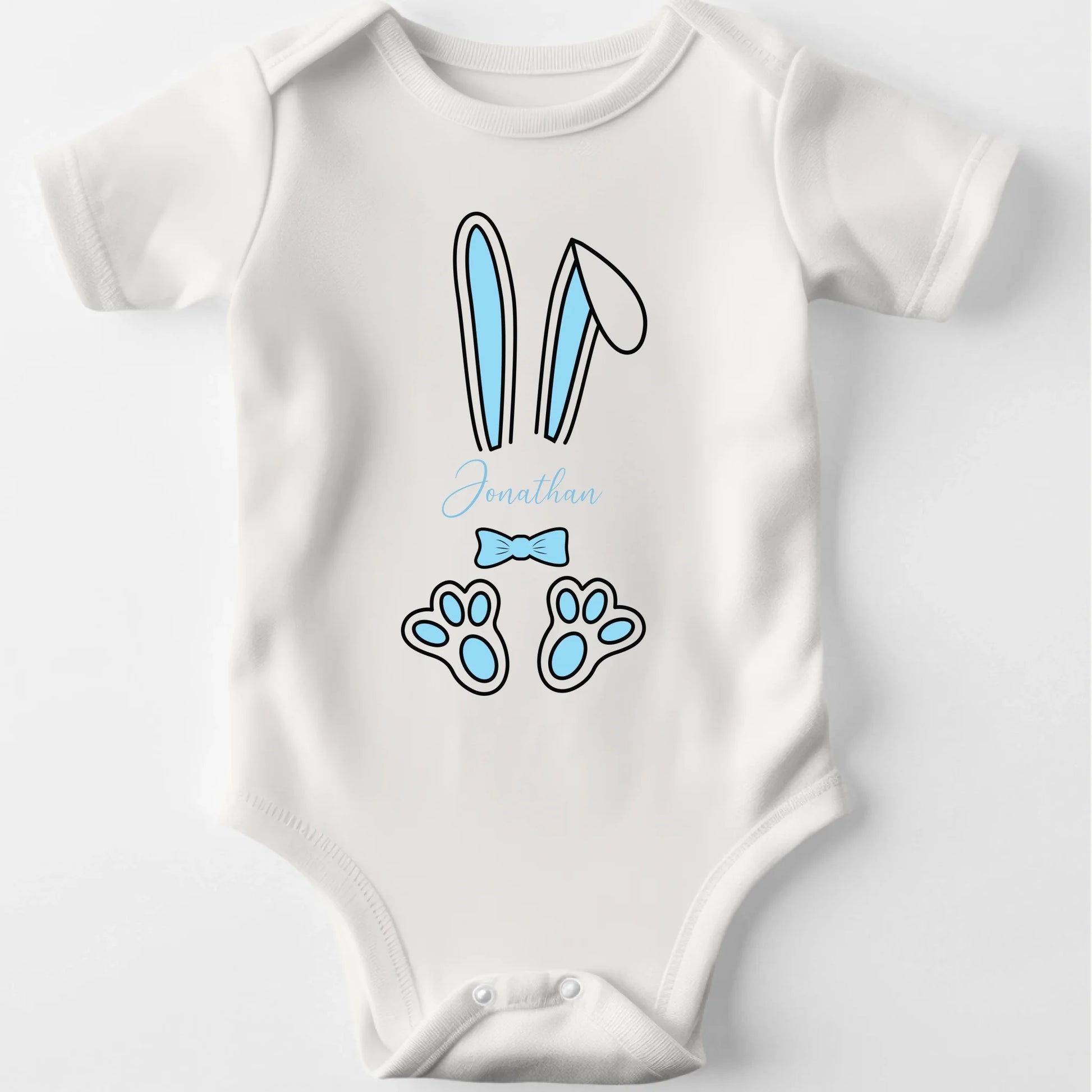 Body - Lyseblå påskeharer Customizer TeeInBlue Body Natural 0-3M