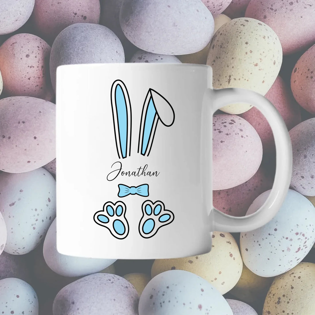 Lyseblå påskeharer - Flere produkter Customizer TeeInBlue Keramik krus 330ml hvid 330ml