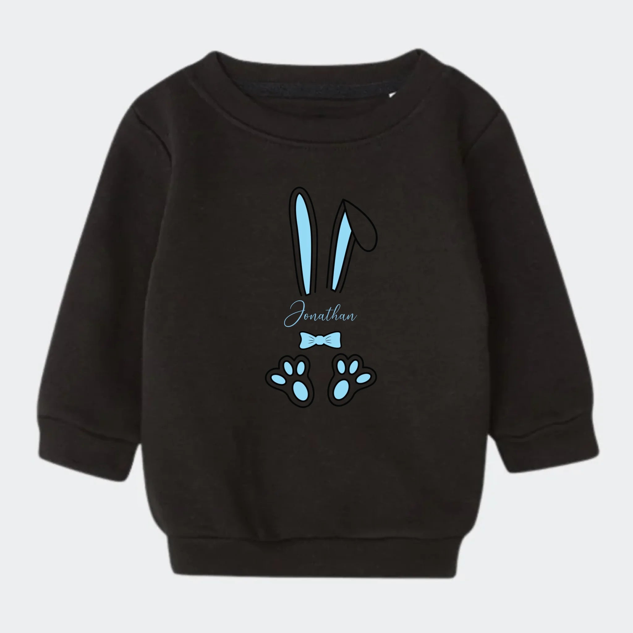 Lyseblå påskeharer – Sweatshirts, sort