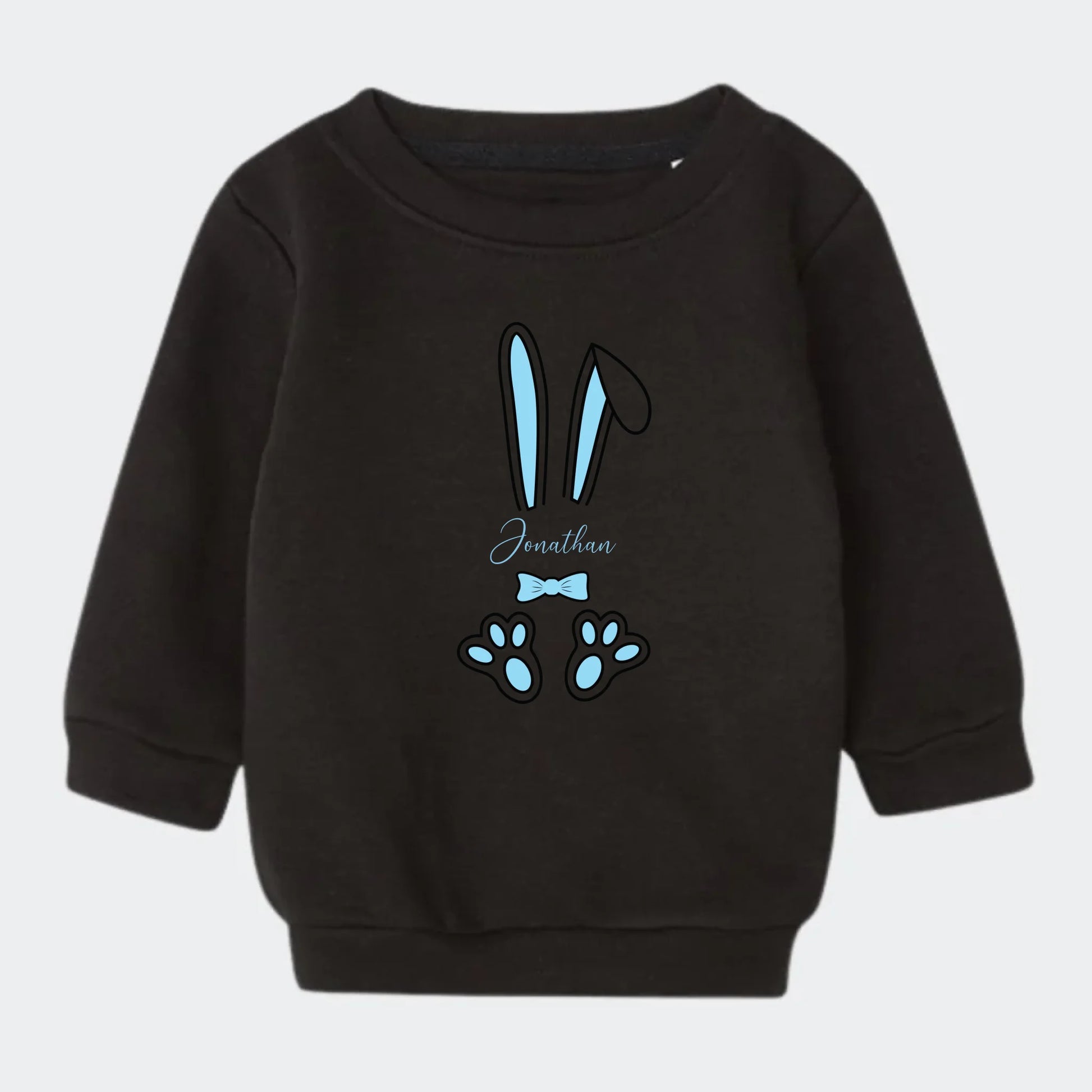 Lyseblå påskeharer - Sweatshirts Customizer TeeInBlue Sweatshirt til børn - flere farver Sort 6-12M