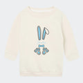 Sweatshirt til små børn - Lyseblå påskeharer Customizer TeeInBlue Sweatshirt til børn - flere farver Natural 6-12M