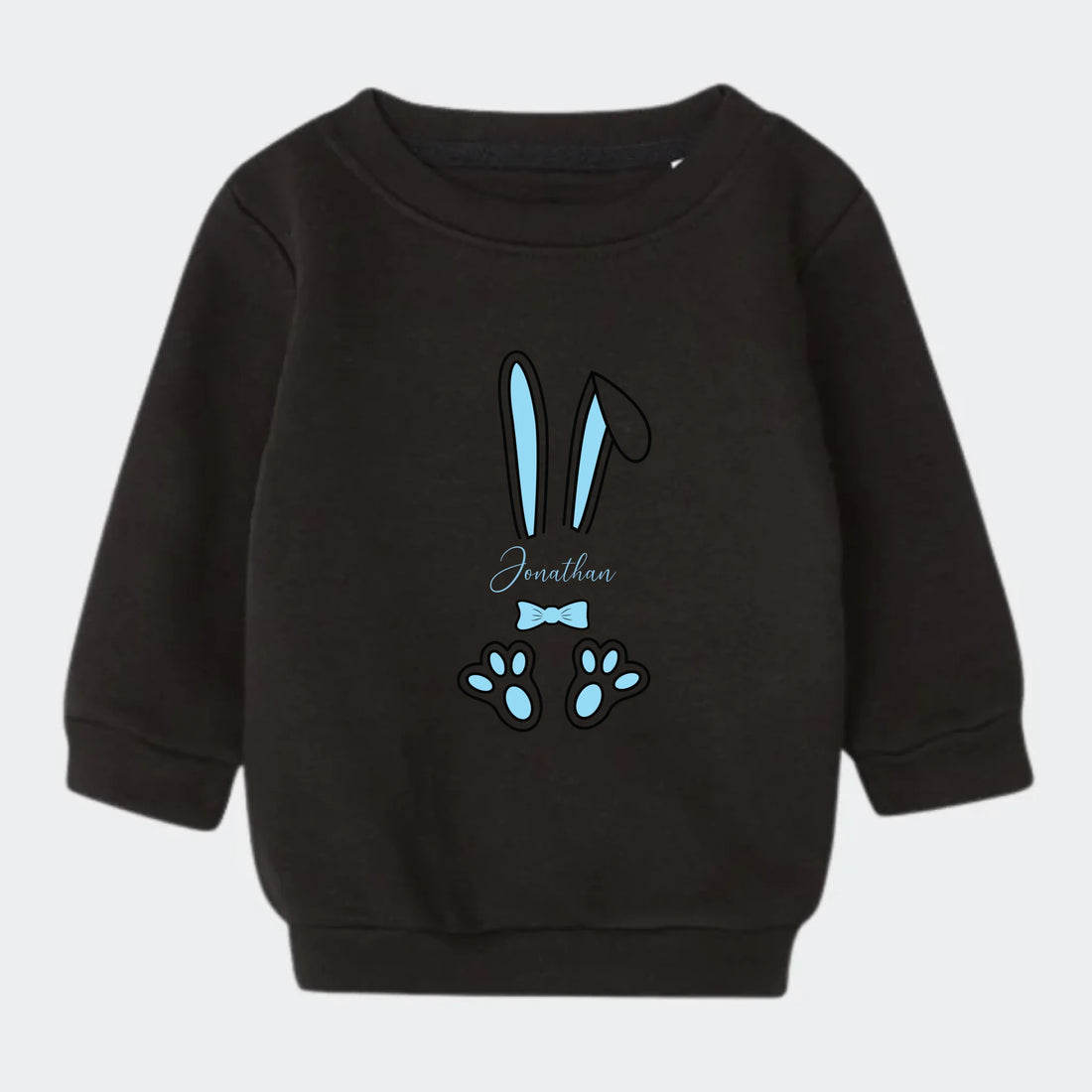 Sweatshirt til små børn - Lyseblå påskeharer Customizer TeeInBlue Sweatshirt til børn - flere farver Grå 6-12M