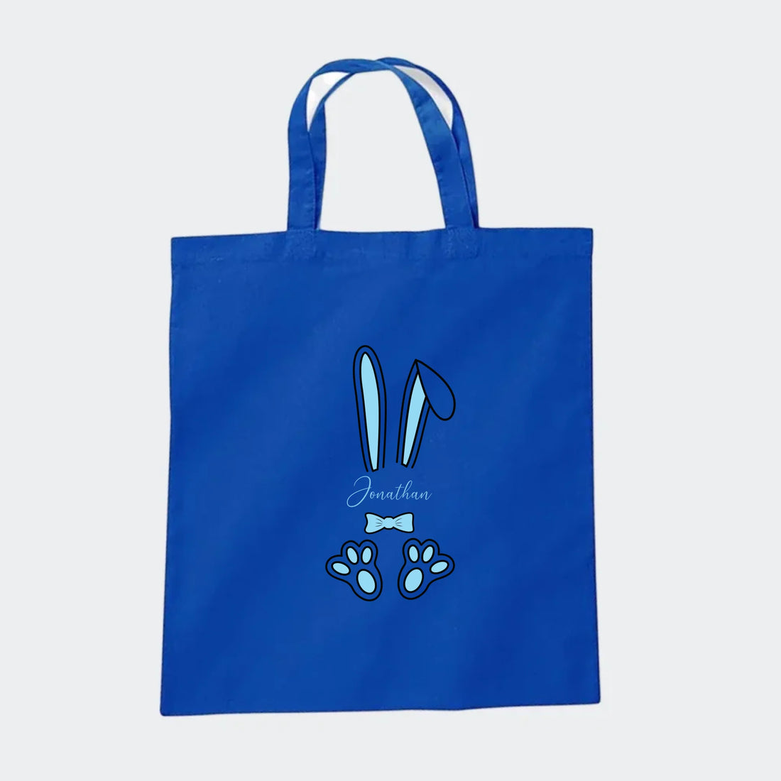 Bomuldsnet, flere farver - Lyseblå påskeharer Customizer 123Unik Bomuldsnet - flere farver Hvid m