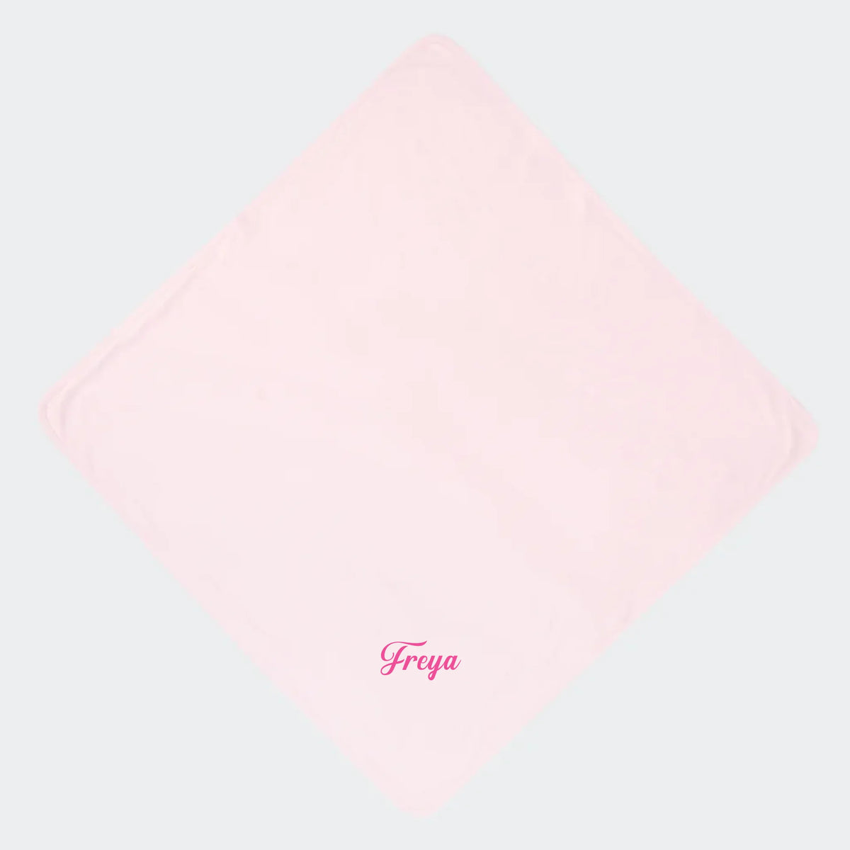 Lyserød svøb med navn 74x74cm, lyserød 74x74cm Lyserød 74x74
