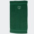 Håndklæde til studenten 2025 - flere farver Customizer TeeInBlue Håndklæde med flere linjer Mørkgrøn 50x90