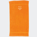 Håndklæde til studenten 2025 - flere farver Customizer TeeInBlue Håndklæde med flere linjer Orange 50x90