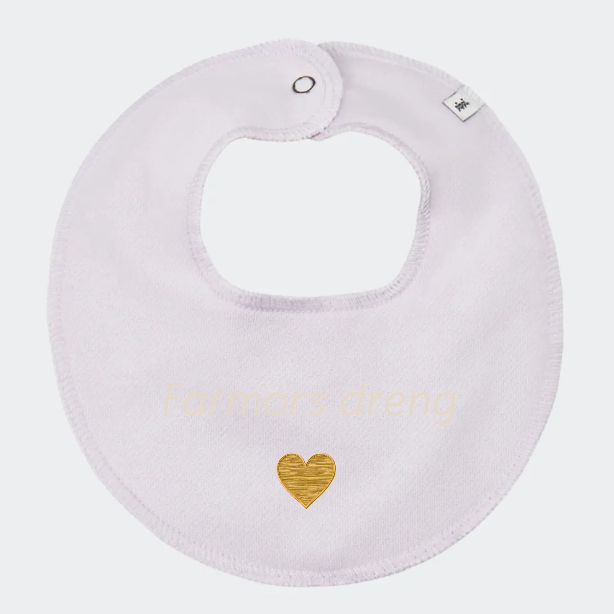 Rund Hagesmæk med broderet hjerte – Bland selv, Runde Orchid Tint