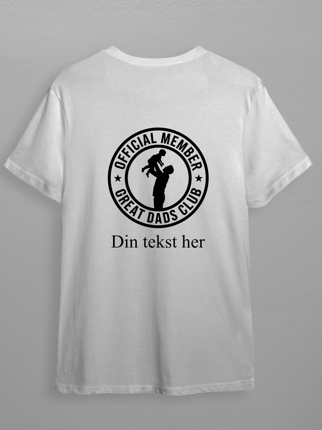 T-shirt- Fars T-shirt Customizer Min Egen Verden T-shirt - Print på front White Small