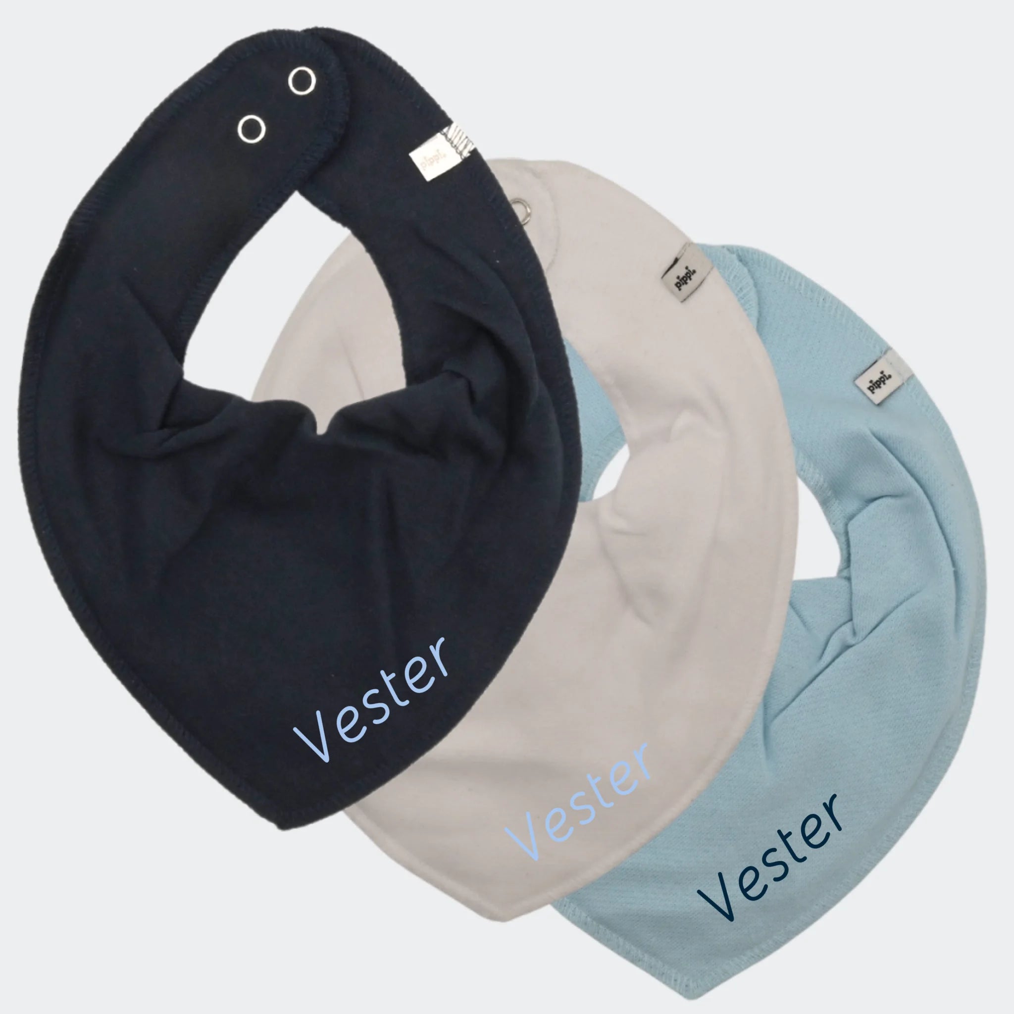 Savlesmæk 3 stk – Dark Navy, Light Dusty Blue og White