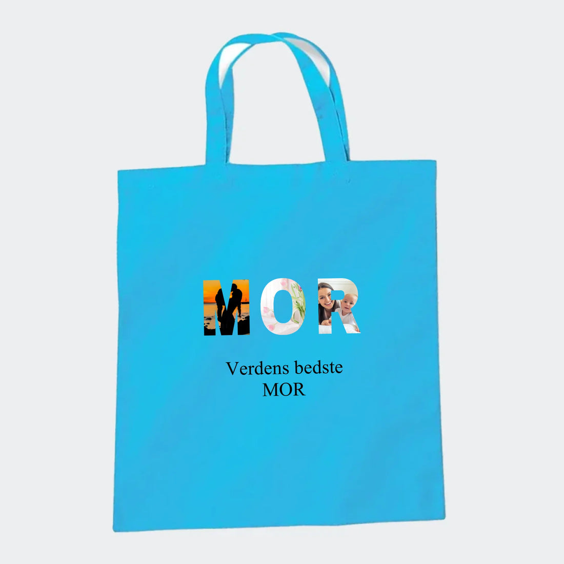 Bomuldsnet - Verdens bedste mor Customizer TeeInBlue Hvid Bomuldsnet - flere farver m