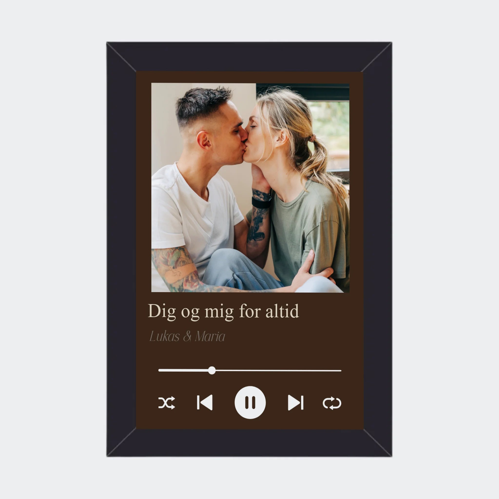 Plakat – Sang med eget billede og tekst, 10 × 15 med sort ramme