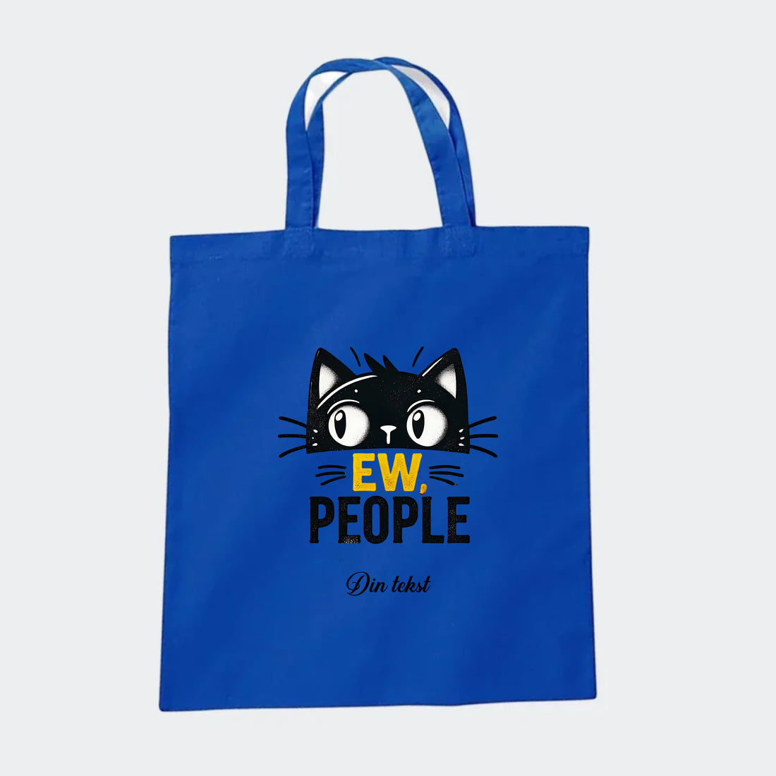 Mulepose med sjove katte motiver Customizer TeeInBlue Bomuldsnet - flere farver Hvid m