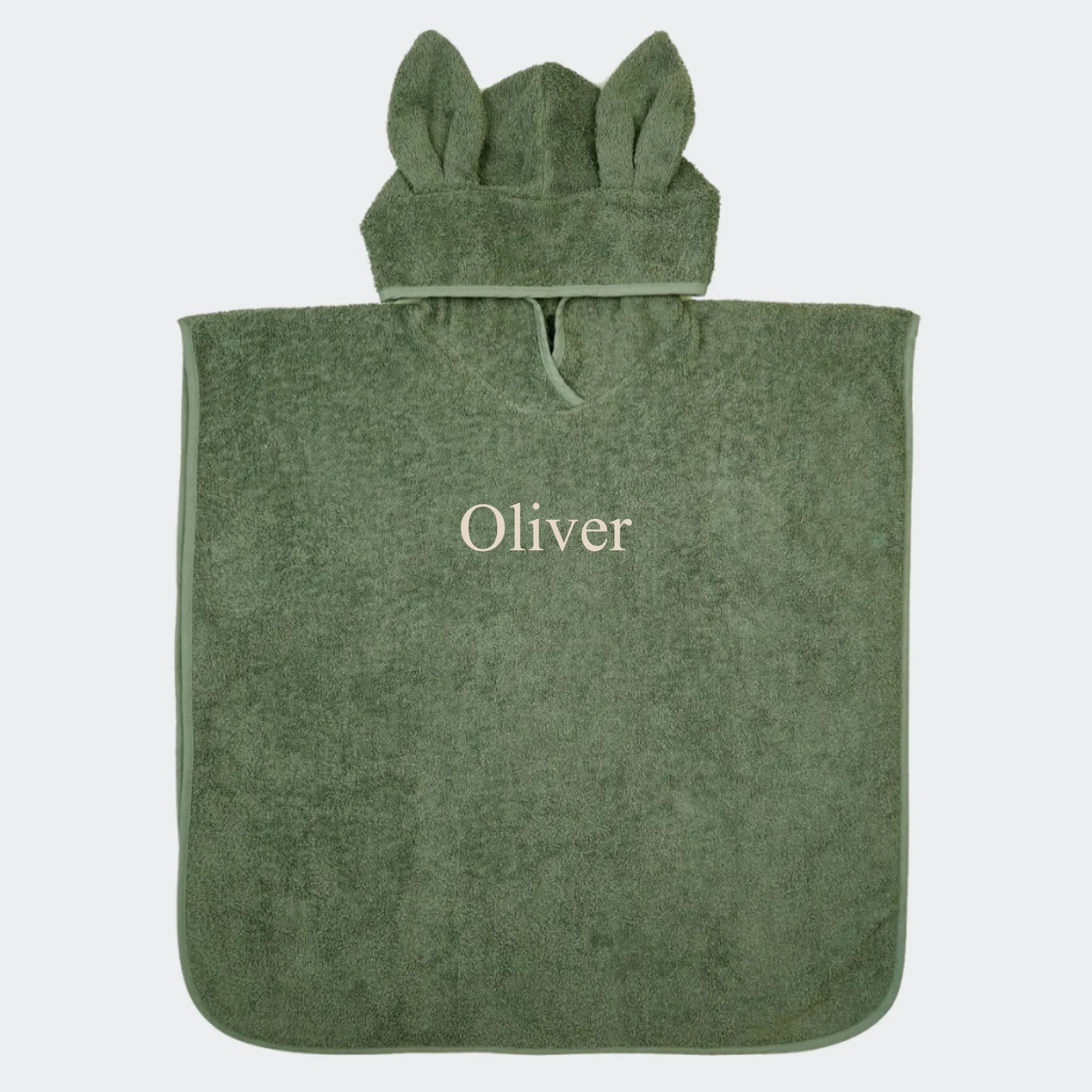 Økologisk Badeponcho Kanin – Grøn