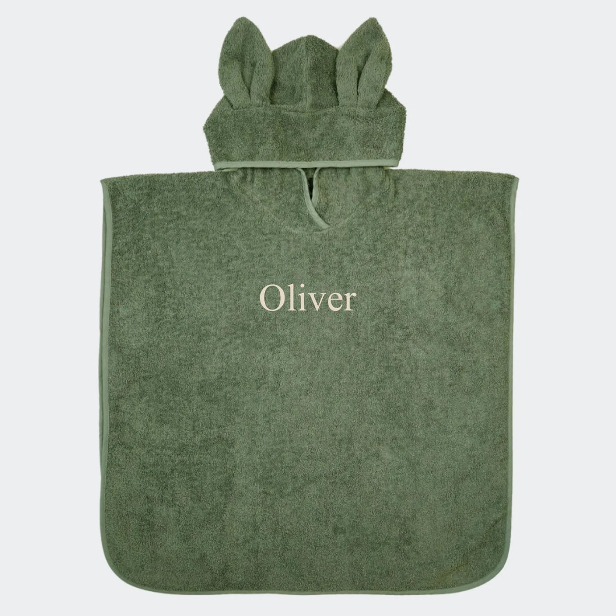 Økologisk Badeponcho Kanin – Grøn