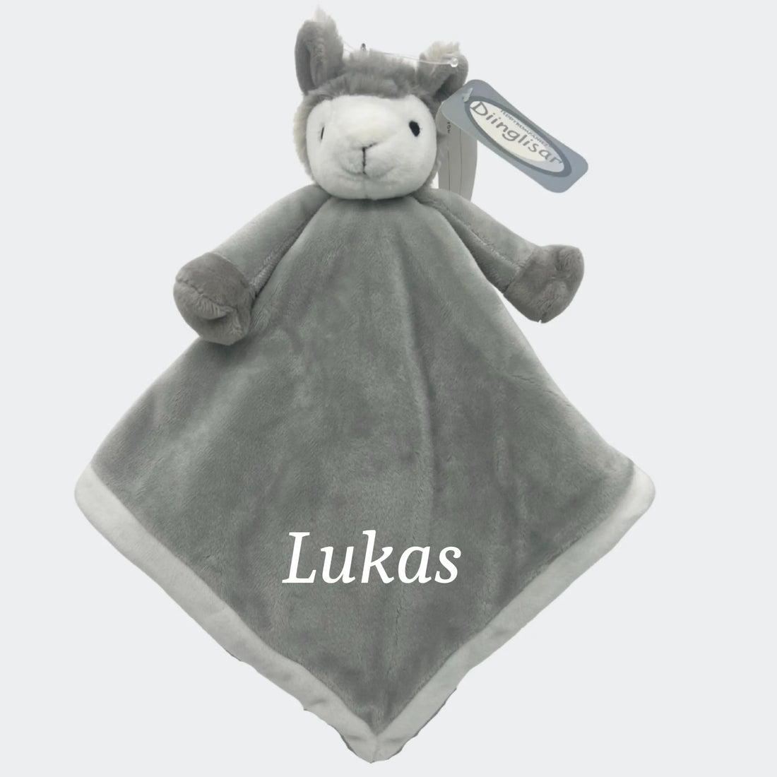 Lama nusseklud med navn Customizer scanstyle Lama nusseklud grå 35 x 35 cm