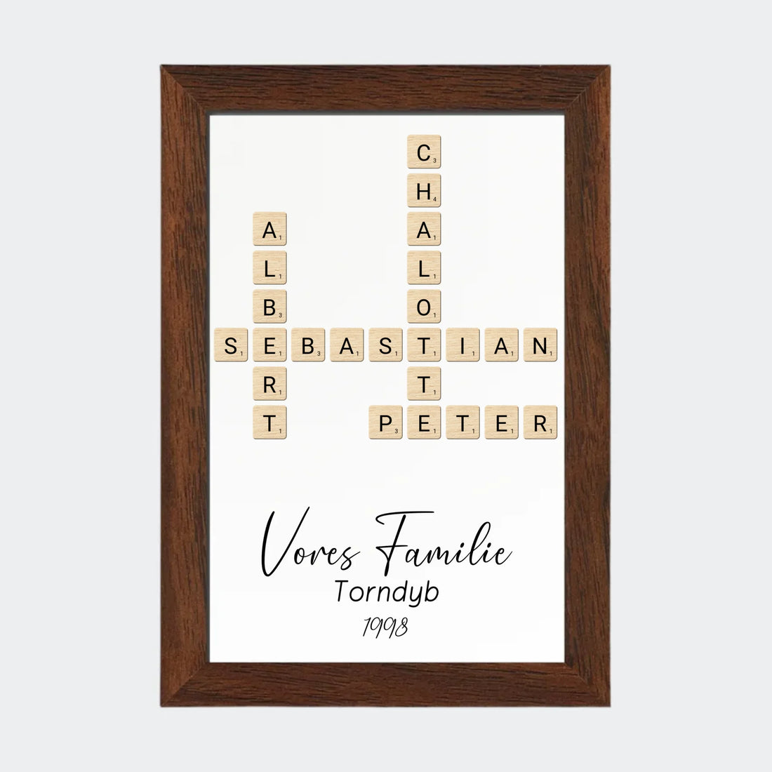 Scrabble plakat Customizer TeeInBlue 10x15 Uden ramme 10x15